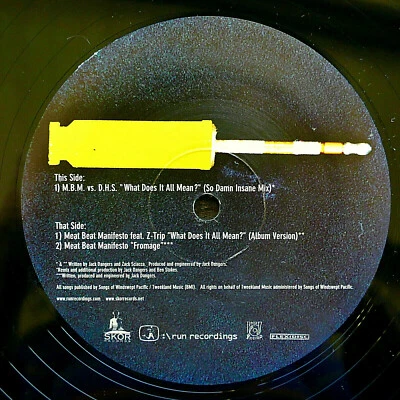 $19.97 • Buy MEAT BEAT MANIFESTO Feat Z-TRIP 2002 SKOR Recordings  SKR 1104 What Does It All 
