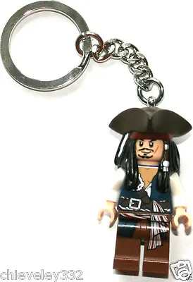£12.95 • Buy LEGO Captain Jack Sparrow Pirates Of The Caribbean Minifigure Key Chain/Ring NEW