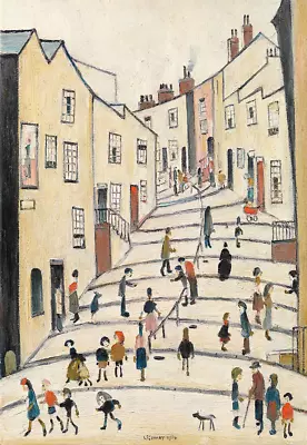 £14.99 • Buy JS LOWRY  CROWTHER STREET  CANVAS FRAMED WALL ART Reproduced OFFICE&HOME DECOR
