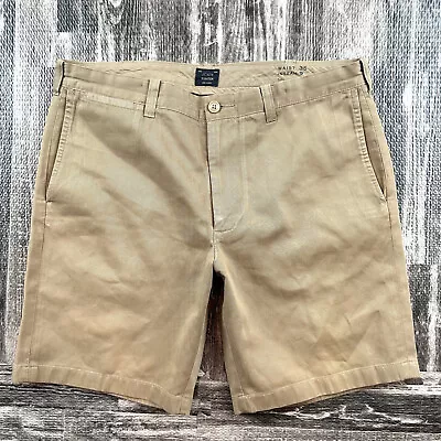 J. Crew Stanton Chino Shorts Men’s Sz 35 Tan Classic Fit Cotton Twill 9” Inseam • $13.50