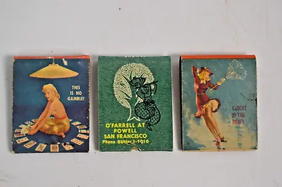 Vintage Matchbooks Pinup Girls San Francisco CA Restaurant Shanghai Low Auto • $50