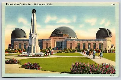 Planetarium Griffith Park Observatory Hollywood Los Angeles CA Vtg Postcard B5 • $5.95