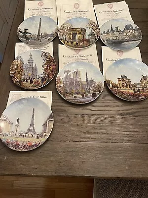 Limoges D'Arceau Bradex Paris France Theme Collector Plates Louis Dali 7pc Lot. • £72.38