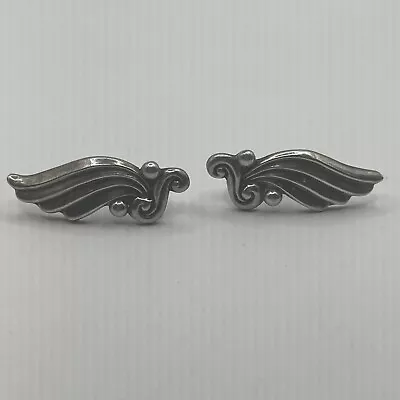 Margot De Taxco Mexican Sterling Silver Art Deco Earrings #5120 Circa 1950s.  5 • $169