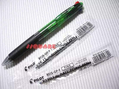 Pilot FEED GP4 0.7mm Ball Point Pen 4 Color In 1 + 2 Refills Clear Green • $8.49