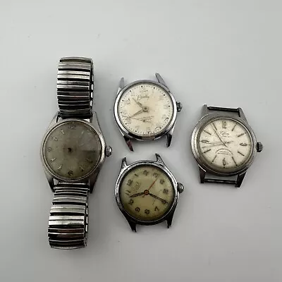 Vintage Men's Mechanical Watch Lot - GRUEN EFFERN HIDEX BRADLEY - AS IS • $15.50
