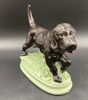 VTG Ceramic Black Lab Dog Retriever Figurine • $19.99