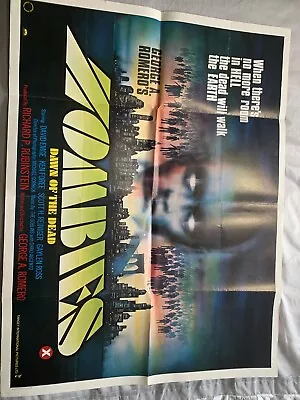 Zombies Dawn Of The Dead  1978  Uk Quad Original Poster 30 X 40 Inches • £3.20