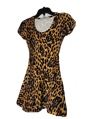 Joyrich Cheetah Music Notes Skater Fit Flare Dress XS Extra SMALL • $9