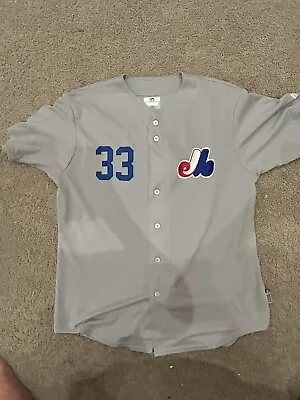 Montreal Expos Jersey Majestic Large #33 Cool Base • $37.44