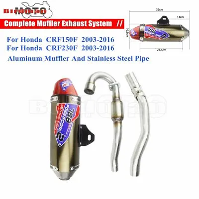 £134.99 • Buy Complete Exhaust Muffler Pipe Silencer Dirt Pit Bike Pipe For Honda CRF 150 230F