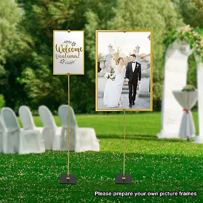 Wedding Easel Stand Floor Mount Display Lightweight Metal For Poster 20x20x160cm • $28.50