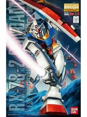 Bandai Hobby Mobile Suit Gundam RX-78-2 Gundam Ver. 2.0 MG 1/100 Model Kit USA • $55.99