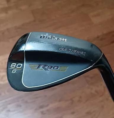 WILSON R90 Sole Grind 60° Wedge 6 Bounce Black Right Handed Steel Shaft 35  RH • $31.96