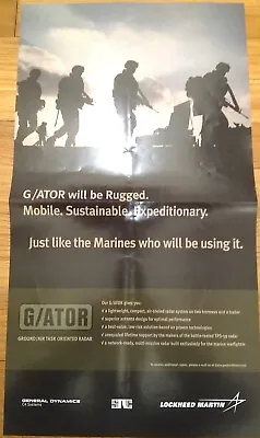 Original Poster Marine Corps G/ATOR Radar USMC • $17.50