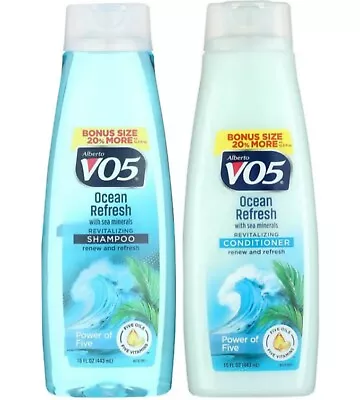 🌤 VO5 (2) 15 Fl. Oz. Bottles ●OCEAN REFRESH● 1🌊 Shampoo And 1🌊 Conditioner.  • $6.99
