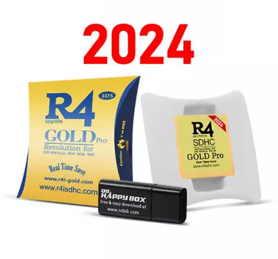 R4 Gold Pro SDHC For DS/3DS/2DS/ Revolution Cartridge With 32G Card R4i 2021 • £14.99