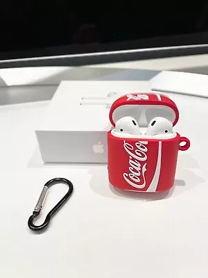 $8.87 • Buy Apple AirPods 1/2 Pro Red Coca Cola Fiber Silicone Protective Case Cover