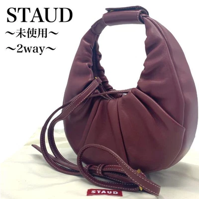 $249 • Buy Staud Mini Soft Moon Bag Crossbody Leather Vertical 27cm Width 24cm Gusset 9cm