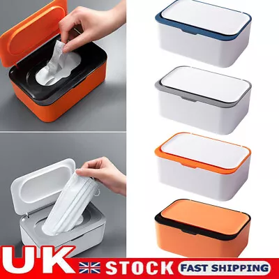 Wet Wipes Dispenser Tissue Box Holder Baby Wipes Storage Box W/Lid Home Office • £8.35