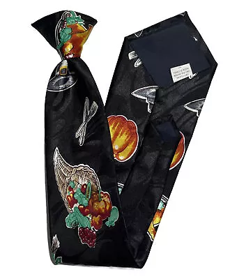 Steven Harris Happy Thanksgiving Turkey Gobbler Fall Autumn Novelty Clip On Tie • $8.25