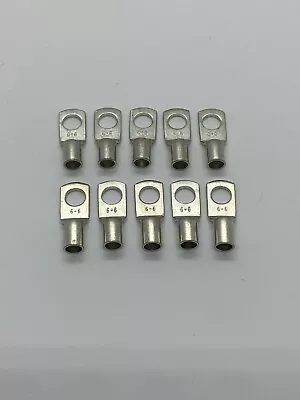 6-6 Copper Cable Lugs 6mm2 Battery Terminal Midi Fuse Connectors 14B&S AWG 10pcs • $16.95