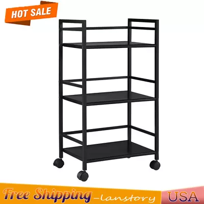 3 Tier Metal Utility Cart Kitchen Rolling Carts On Wheels Trolley Serving Cart • $25.49