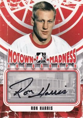 12-13 Itg Motown Madness Autograph Ron Harris #a-rh Detroit Red Wings • $5.80