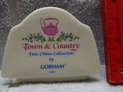 ** Vintage - GORHAM - TOWN & COUNTRY - Porcelain Store Display PLAQUE - NICE ** • $17.77
