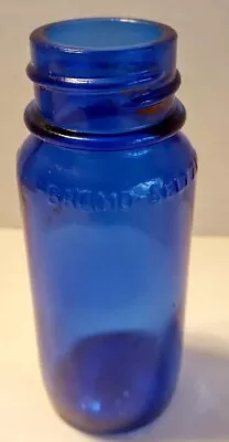 Vintage BROMO SELTZER Cobalt Blue Glass Bottle 4  Emerson Drug Co. Baltimore MD • $7