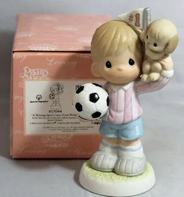 Precious Moments A WINNING SPIRIT COMES FROM WITHIN #813044 - Soccer Player • $15
