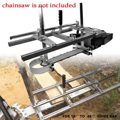 48 Inch Chainsaw Mill Mobile Sawmill Forest Board Saw Chainsaw Mill Portable New • £110.49