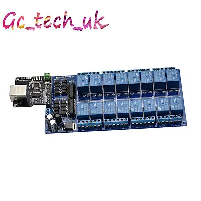 £39.15 • Buy Ethernet Control Module 16 Channels Relay With RJ45 Interface- A4GK