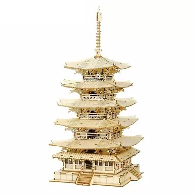 $57.93 • Buy 275Pcs DIY 3D Pagoda Wooden Puzzle Building Assembly Toy Gift For Children 