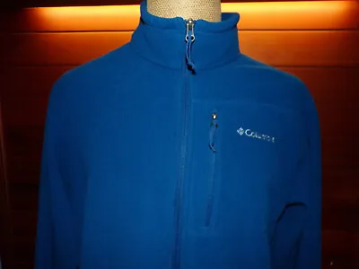 Columbia Blue Polyester Fleece Full-Zip Jacket Men’s Size XL • $14.99