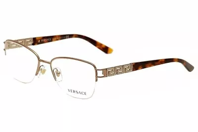New Versace Eyeglasses VE 1220 B 1052 Copper Havana Semi-Rim Optical Frame 52mm • $89