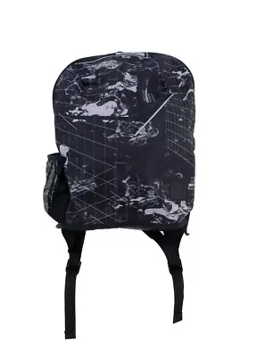 Reebok Found Follow Black Map Print Canvas Backpack 154389 • $19.55