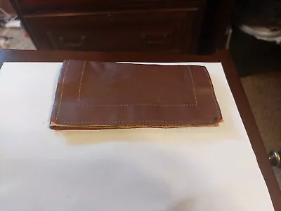 Vintage  Looks Handmade ??  Brown Leather Fly Wallet • $15