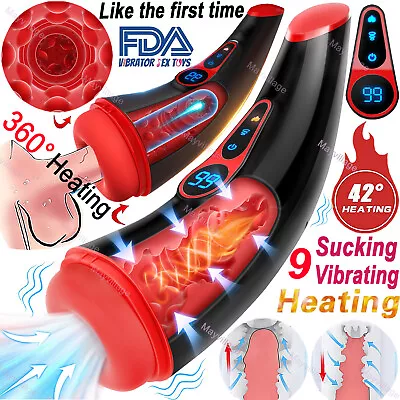 Male Masturbaters Automatic HandsFree Telescopic Cup Sucking Stroker Men Sex Toy • $49.99