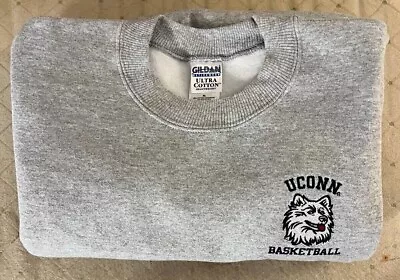 UCONN Basketball Logo Sweatshirt | Heather Gray | Never Worn | Size - Men's XL • $39.95