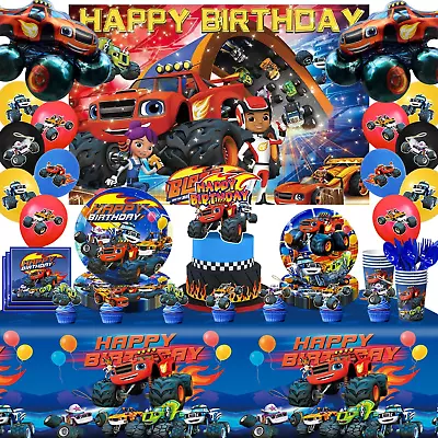 Monster Truck Party Supplies140Pcs Monster Truck Birthday Decorations&Tableware • $56.99
