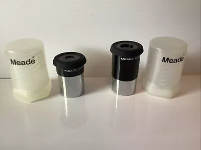 2 EYEPIECES MEADE MA 25mm AND MA 9mm  MULTICOATED TELESCOPE EYE PIECE LENSES • $39.99