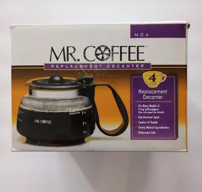 Mr. Coffee 4 Cup Glass Coffee Pot Decanter Model ND4 Replacement Sunbeam 2006 • $31