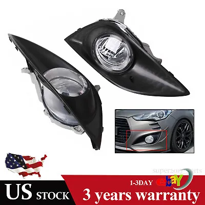 4×Halogen Fog Lamp With Cover Left+Right Side For Hyundai Veloster Turbo 13-2016 • $153.90