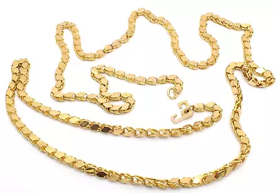 + Vintage - 20gm. - 21k Gold Middle Eastern Handmade Chain Necklace 26  Long • $2250