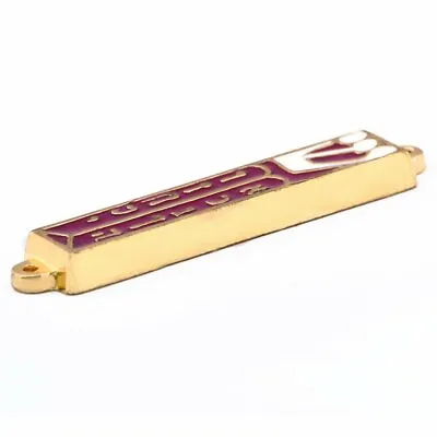 Gold Plated 10 Commandments Mezuzah With Scroll Inside (Cavity In Back Is About • $9.48