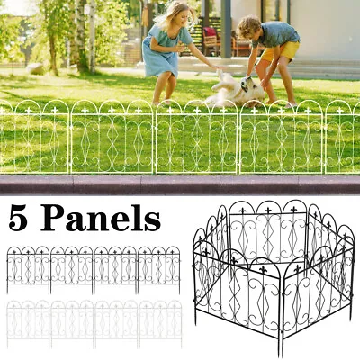 Heavy Duty Wrought Iron Metal Garden Fencing Steel Estate Railings Fence Panels • £62.91