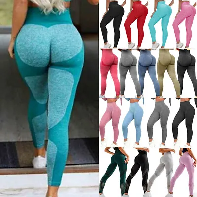 £5.99 • Buy Women Tik Tok Anti Cellulite Leggings Push Up Pants Yoga Gym Sport Fitness Multi