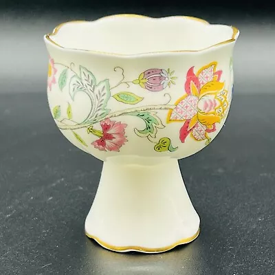 Haddon Hall Minton England Bone China Scalloped Footed Egg Cup Floral Pattern • $17.95