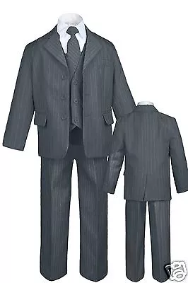 $39.95 • Buy New Infant Toddler Teen Boy  Wedding Graduation Tuxedo SUIT S M L-20 Blue Gray 